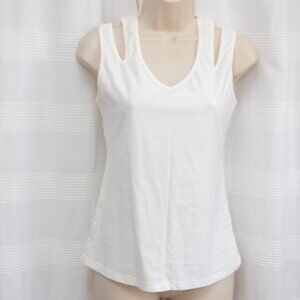 NWOT Cutout 100% Cotton Sleeveless V-Neck Tank Top